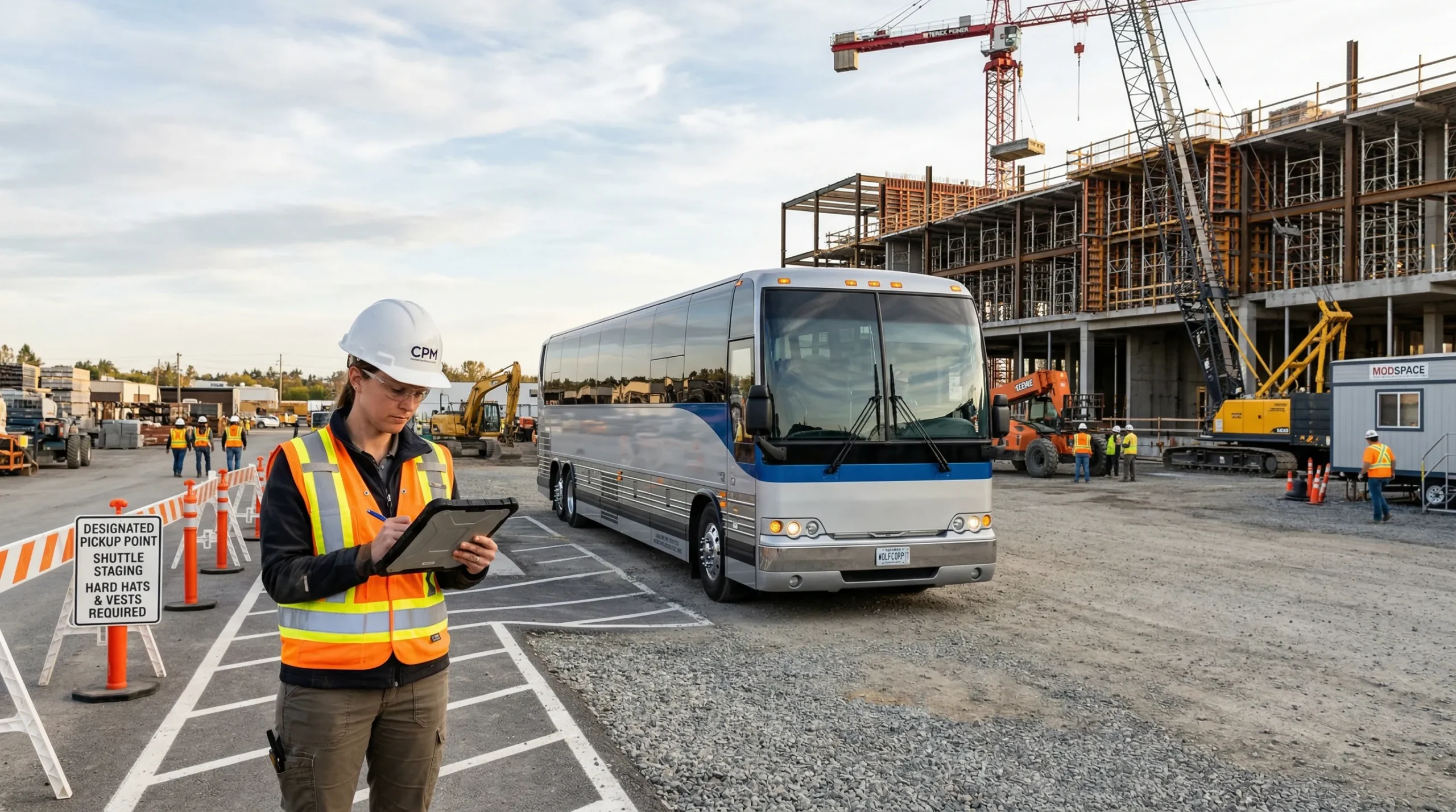 Construction Site Shuttle Bus Service: What Project Managers Need to Know